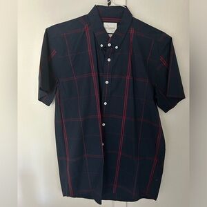 Men’s Saturdays Surf NYC Short Sleeve Button Down Large